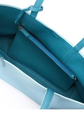 Borsa donna blu reversibile Lacoste Anna