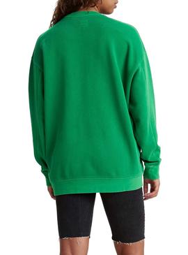 Felpe Levis Snoopy Unbasic Verde per Donna