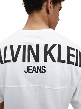 Felpe Calvin Klein Jeans Logo Bck Bianco Uomo