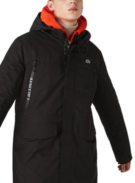 Parka Lacoste Waterproof Nero per Uomo