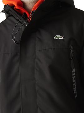 Parka Lacoste Waterproof Nero per Uomo