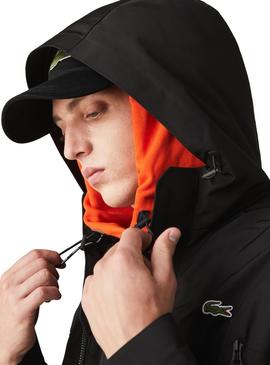 Parka Lacoste Waterproof Nero per Uomo