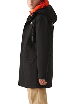 Parka Lacoste Waterproof Nero per Uomo