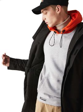 Parka Lacoste Waterproof Nero per Uomo