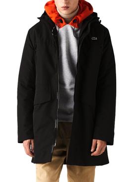 Parka Lacoste Waterproof Nero per Uomo