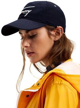 Cap Tommy Jeans Signature Blu Navy Donna