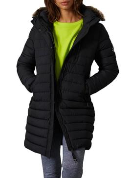 Cappotto Superdry Imbottito Super Fuji Nero Donna