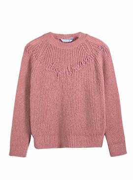 Pullover Mayoral Lettere Rosa per Bambina