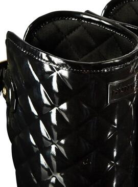 Stivale Hunter Refined Gloss Quilt Tall Black