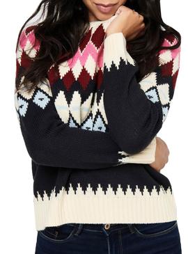 Pullover Only Arielle Blu Navy per Donna