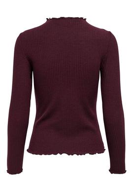 Pullover Only Emma Bordeaux per Donna