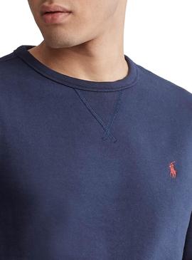 Felpa Polo Ralph Lauren Blu Navy per Uomo