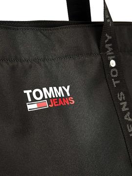 Borsa Tommy Jeans Tote Nero per Donna