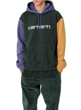 Felpa Carhartt Block Tricolore per Uomo