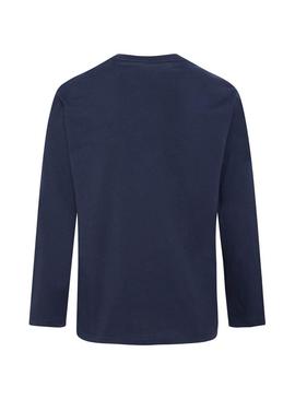 T-Shirt Pepe Jeans New Herman Blu per Bambino