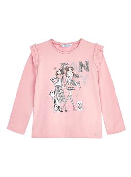 T-Shirt Mayoral rosa per Bambina