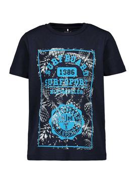 T-Shirt Name It Hicamo Blu Navy per Bambino