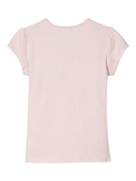 T-Shirt Name It Hapina Rosa per Bambina