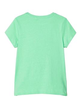T-Shirt Name It Hallu Verde per Bambina