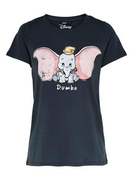 T-Shirt Only Dumbo Grigio per Donna