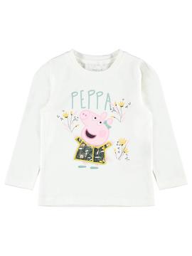 T-Shirt Name It  Peppa Pig Bianco per Bambina