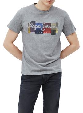 T-Shirt Pepe Jeans Cassetto Grigio per Uomo