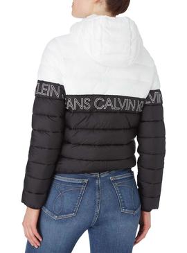 Giubbotto Calvin Klein Outline Bianco e Nero Donna