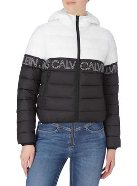 Giubbotto Calvin Klein Outline Bianco e Nero Donna