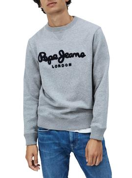 Felpa Pepe Jeans Harold Grigio per Uomo