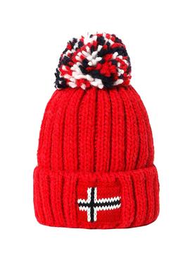 Cappello Napapijri Semiury Rosso per Bambino e Bambina