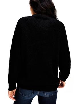 Pullover Tommy Jeans Lofty Nero per Donna