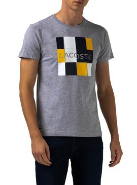 T-Shirt Lacoste Sport Cubo Grigio Uomo
