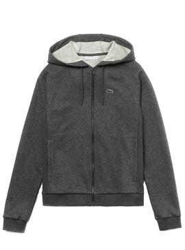 Giacca Lacoste Tennis Hooded Grigio per Donna
