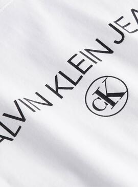 T-Shirt Calvin Klein Archive Bianco per Donna