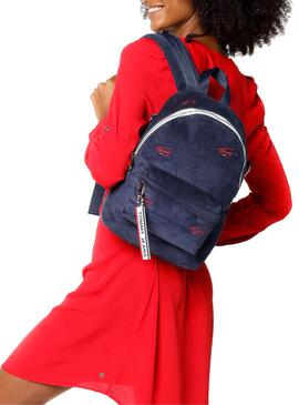 Zaino Tommy Jeans Mini Backpack Cord Blu Navy