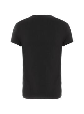 T-Shirt Tommy Jeans Stretch Nero per Uomo