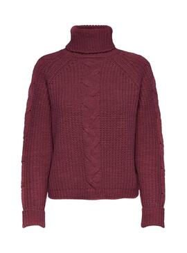 Pullover Only Margherita Bordeaux per Donna