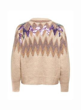 Pullover Only Mary Beige per Donna