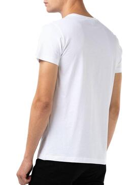 T-Shirt Lacoste Italic Bianco per Uomo