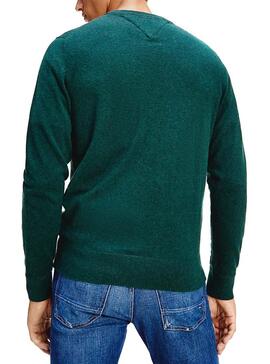 Pullover Tommy Hilfiger Pima Verde per Uomo