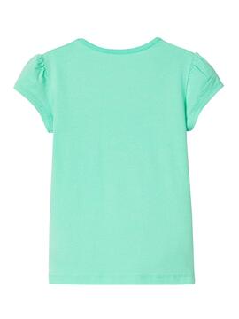 T-Shirt Name It Hapina Verde per Bambina