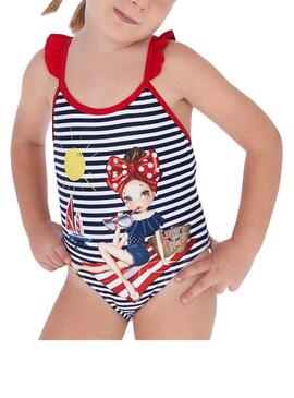 Costume da bagno Mayoral Elenca il disegno Blu Navy per Bambina