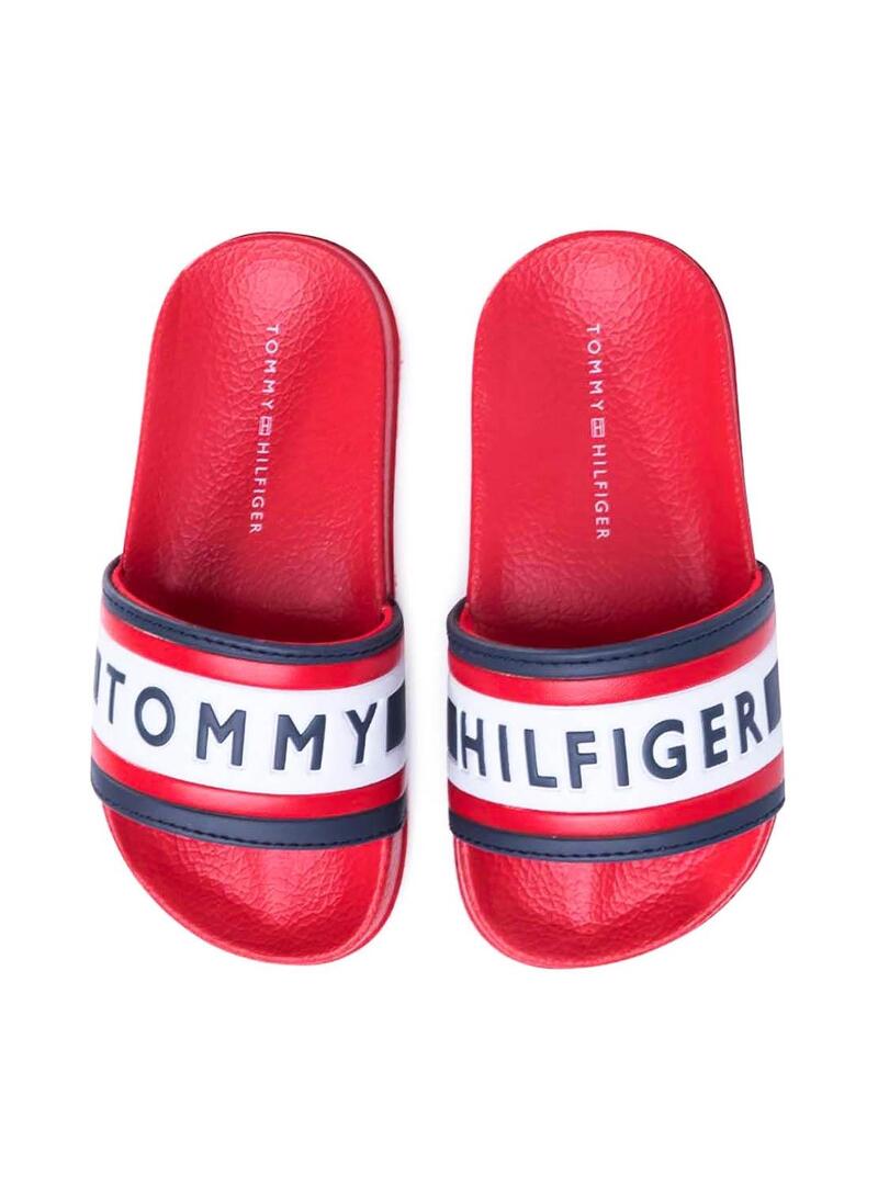 Flip flops Tommy Hilfiger Letter Rosso per Bambino