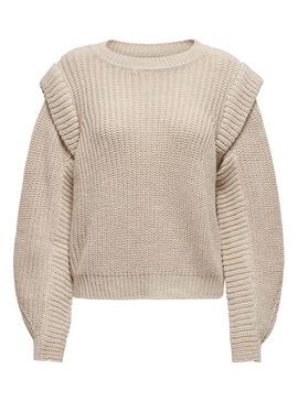 Pullover Only Lexine Beige per Donna