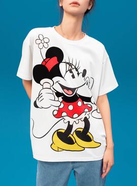 T-Shirt Levis x Disney Bianco Minnie per Donna