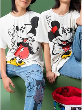 T-Shirt Levis x Disney Bianco Minnie per Donna