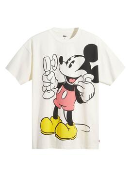 T-Shirt Levis x Disney Mickey Bianco per Uomo