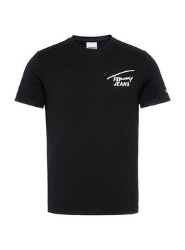 T-Shirt Tommy Jeans elasticizzato Nero per Uomo