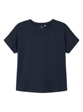 T-Shirt Name It Tixy Blu Navy per Bambina
