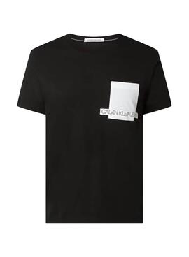 T-Shirt Calvin Klein Instit Nero per Uomo